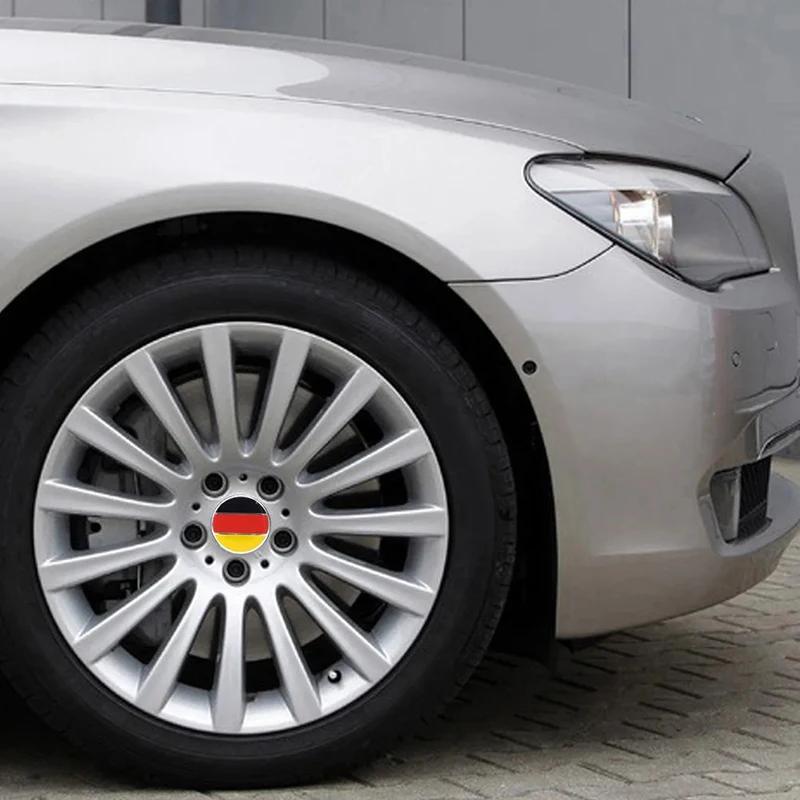 4PCS 56MM 3D Car Wheel Center Wheel Hub Cap Auto Refit Sticker Decoration Accessories Case For Italy Germany Flag Car Styling