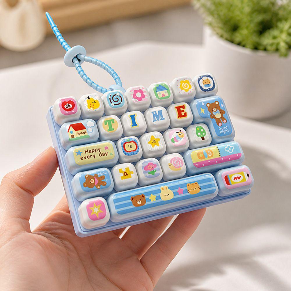 Clear Key Sounds Stress Relief Decompression Toy 26-key Keyboard Toy Bag Ornament