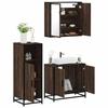 VidaXL Bathroom Furniture Set 3 Pcs Brown Oak, Bathroom Cabinet, Bathroom Cupboard, Furniture 3300949