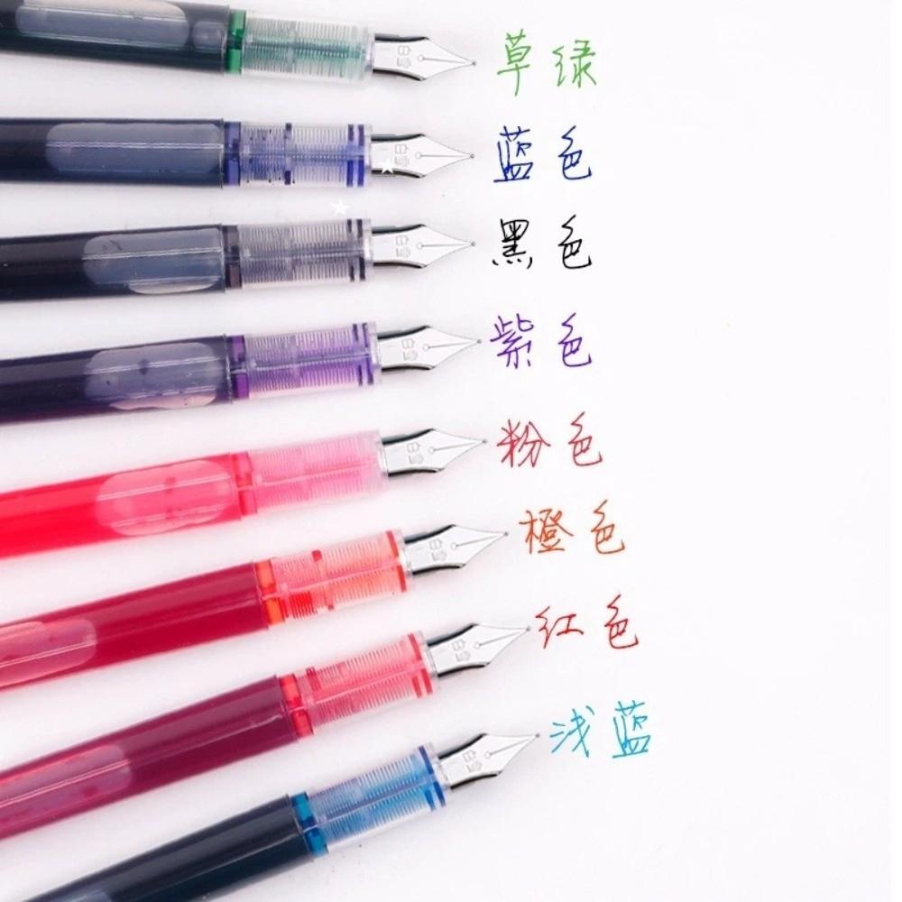 6pcs Fine Nib 0.5mm Fountain Pens Color Ink Student Stationery Set Gel Pen Set Office School