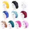 Care Ladies Hair Cover Chemo Caps Night Sleeping Cap Satin Bonnets Elastic Band Hat Silky Headwrap
