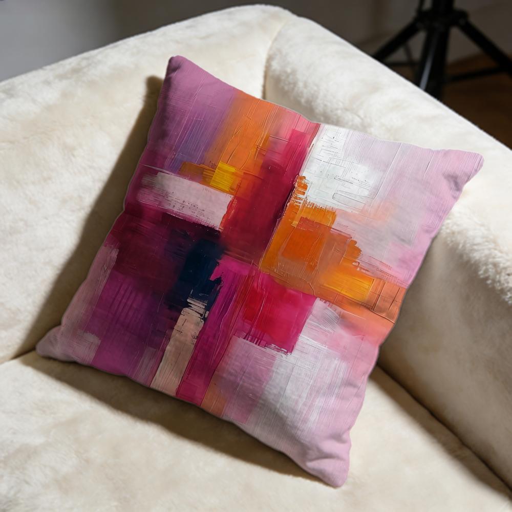 Color Paint Cushion Cover Soft Decorative Pillow Case Suitable for Bedroom Sofa Car Travel Use