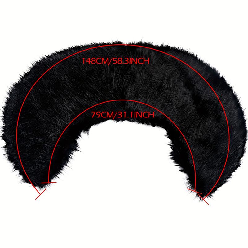 Меховой воротник Зимняя одежда Плащ короля-воина Меховая шаль викинга