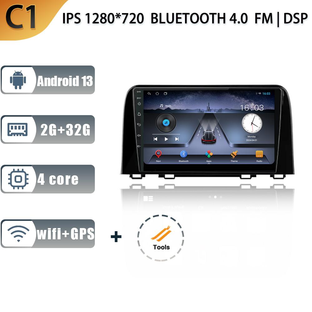 Android 13 Авто WIFI+4G Для Honda CR-V 2017-2022 Автомагнитола Мультимедиа GPS Навигация Стерео 9-дюймовый Сенсорный экран