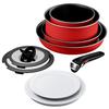 Tefal Frying Pan 9-piece Set Ingenio Neo Paprika Red L15192 For Open Flame Only (IH Not Available)