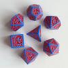 7pcs/set New Hollow Acrylic Number Dice for DND Cthulhu COC TRPG Board Game Running Team Polyhedral Dice DND Dice Set