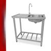 Lantuan Stainless Steel Single Bowl Kitchen Sink with Platform