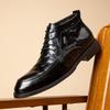 Осень и зима новая кожаная обувь Мартин мужская полусапожки мужская обувь флисовые сапоги британский стиль деловой кэжуал платье кожаная обувь