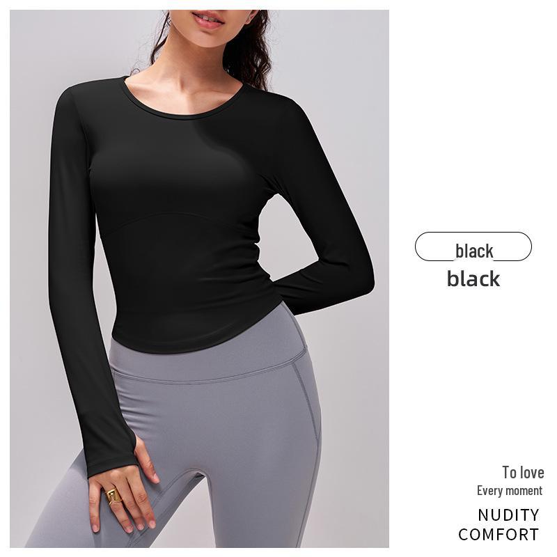 Женский приталенный топ для йоги с длинным рукавом - Коллекция Осень-Зима