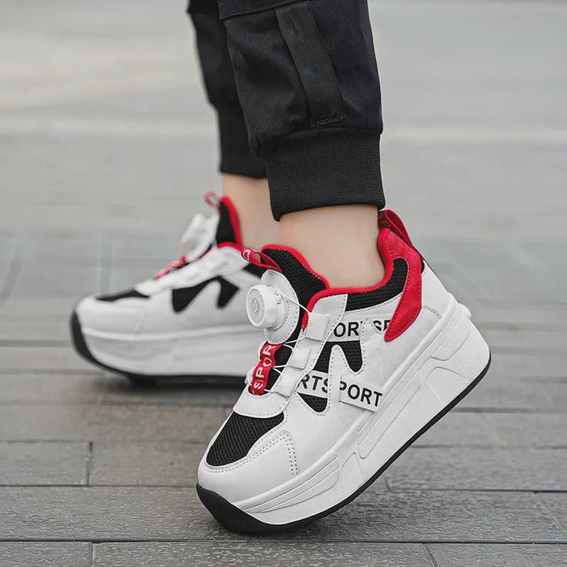 Двухколесные кроссовки для мальчиков с коньками для занятий спортом на открытом воздухе