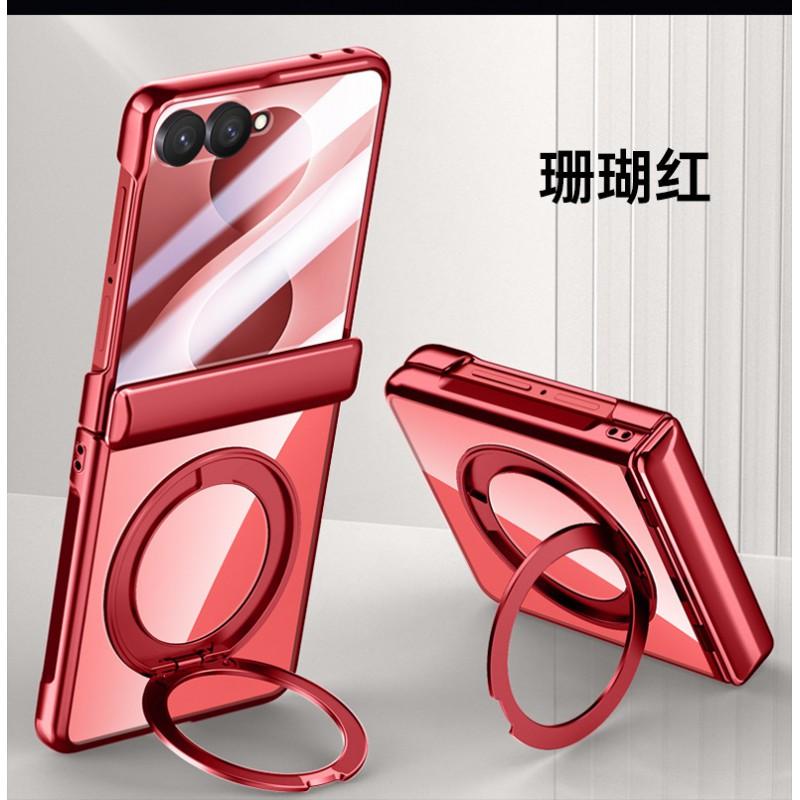 Galaxy Z Flip 8 Case With 360 Rotating Magnetic Kickstand Hinge Anti-Slip PC Shell 7