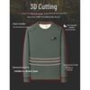Luomeng Men's Silk-Blend Fleece-Lined Round Neck Sweatshirt