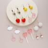 Colorful Resin Hook Earring Set for Women Heart Duck Drop Earings Accessories Jewelry
