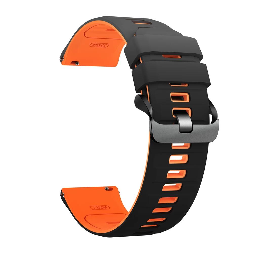 22 мм силиконовые ремешки для часов для TicWatch Pro 3 Ultra GPS GTX GTW Спортивный браслет Ремень для TicWatch Pro 2021 GTH 2 S2 E2 Мягкий ремешок