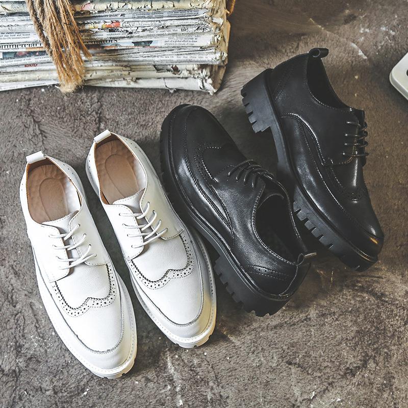 Кожаные туфли мужские Brock британские повседневные трендовые деловые платья для увеличения роста внутри молодежные свадебные туфли Px92-J