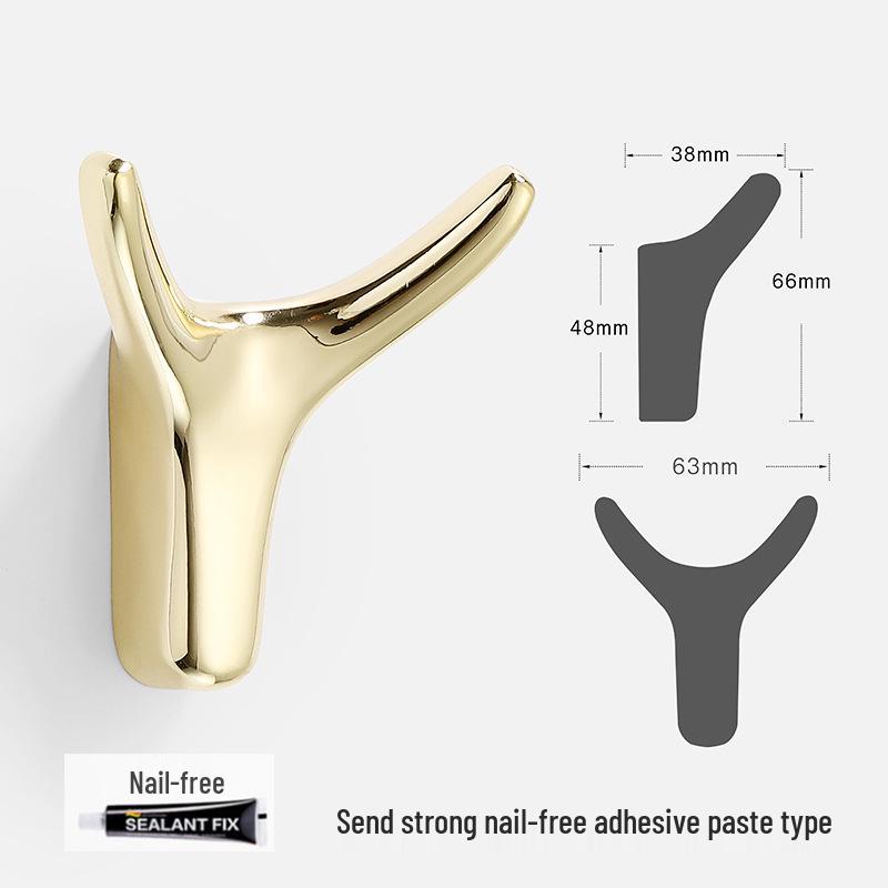 Nordic Antler Wall-Mounted Metal Coat Hooks for Door, Bathroom, or Wardrobe