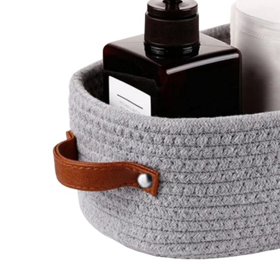 Маленькая корзина для хранения с ручкой, маленькая плетеная корзина, декоративная полка для домашних животных, органайзер для домашнего офиса, мини