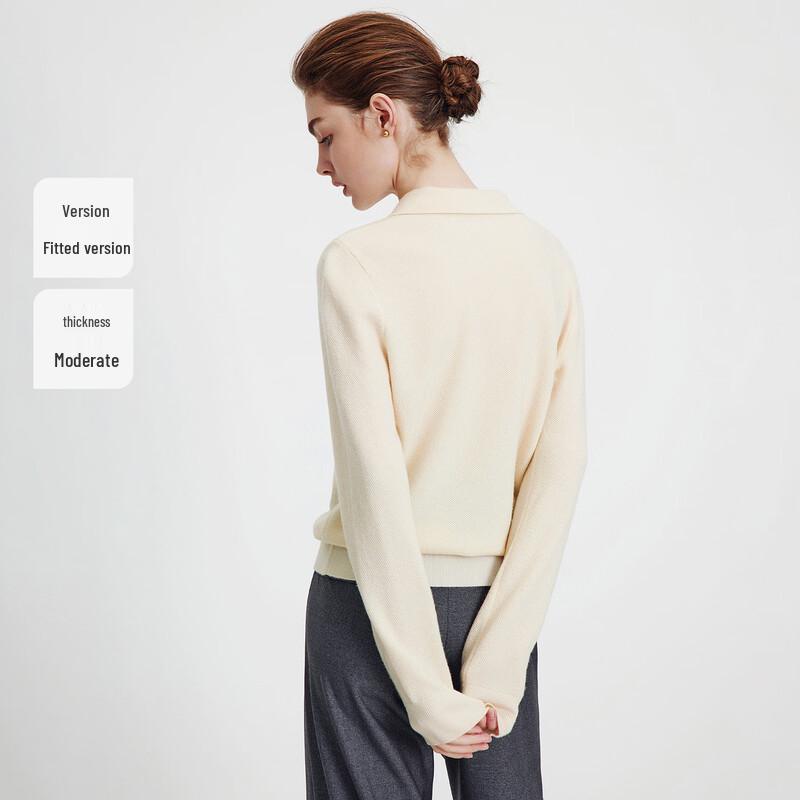 Navigare Женский вязаный свитер поло из 100% шерсти