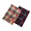Men's and Women's Yarn-Dyed Plaid Wool Scarf - Versatile Winter Warm Pure Sheep Wool Neck Warmer Shawl