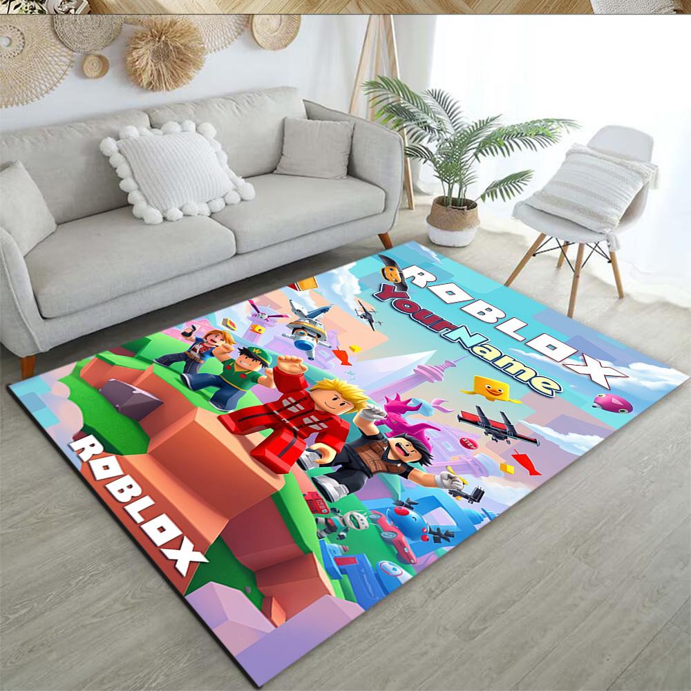 Roblox 405 Personalized Text Floor Rug Office Rug Perfect for Dining Room Bedrooms Entryway Playrooms Anti-slip Rug Decorate Offices