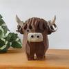 Highland Cow Ring Holder Resin Highland Cow Figurine Desktop Ornament Ring Holder Dresser