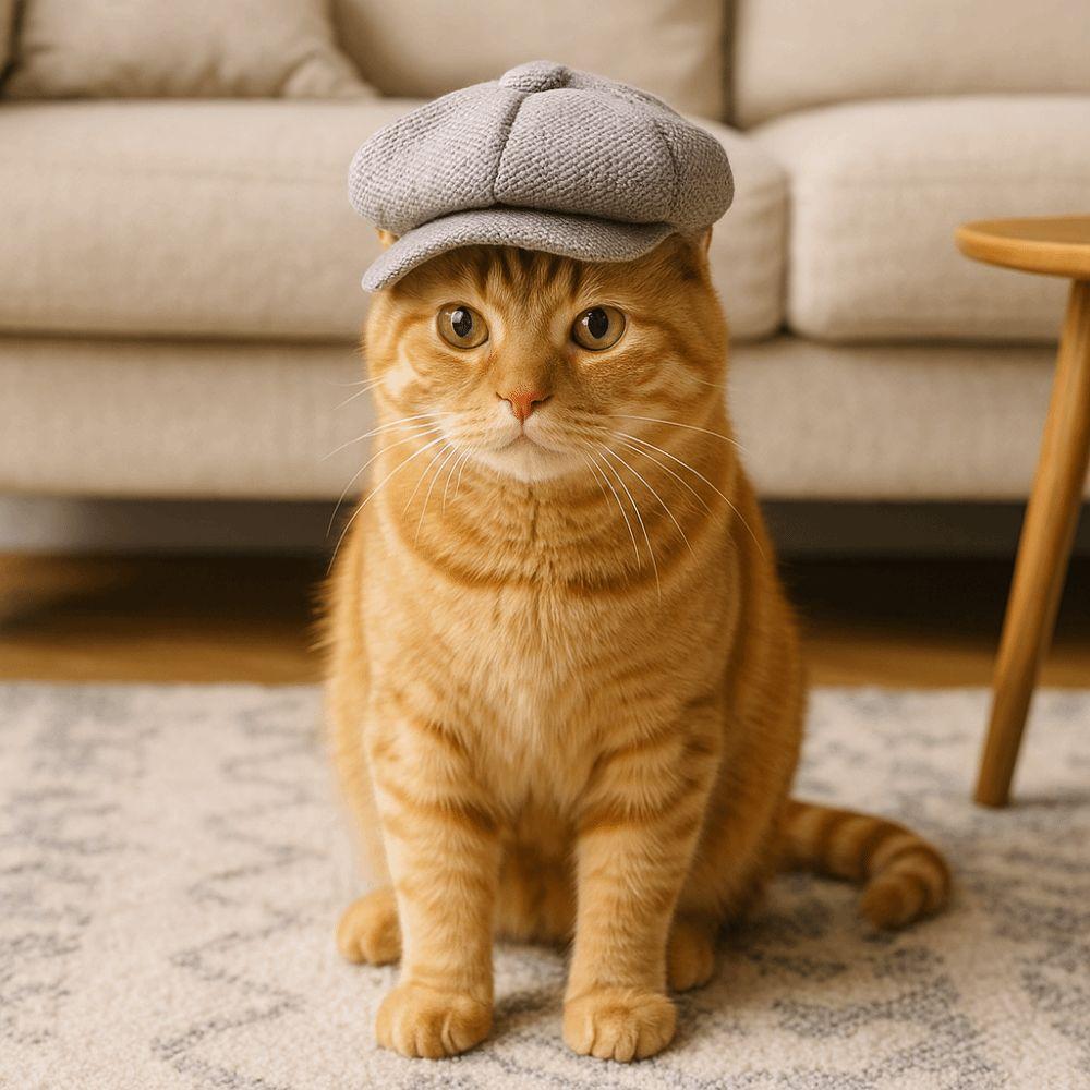 Dog Decoration Hat Retro Pet Beret Hat Universal Adjustable Cat Gentleman's Hat Three-dimensional Pet Dress Up Cap Four Seasons
