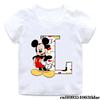 Mickey Mouse A-Z Alphabet Print Kids Cotton T-Shirt Girls Boys T-Shirt Summer Children’s Top