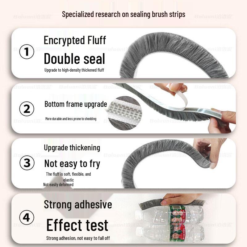 Self-Adhesive Door & Window Brush Seal Weatherstrip