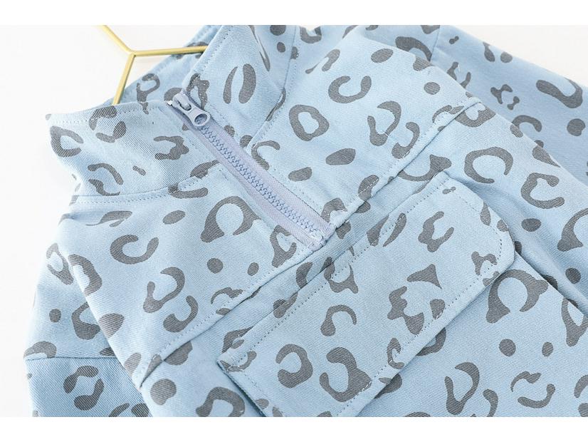 2024 Baby Spring Fashion Leopard Print Two-Piece Set for Toddlers - Stylish Stand-Up Collar for Boys & Girls