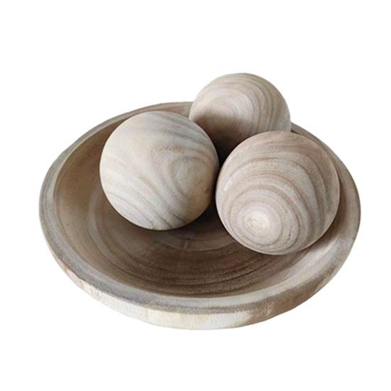 Деревянный поднос для хранения Многоцелевой для фруктов Сладости Конфеты Десерты Закуски Поднос для сервировки Фермерский дом Деревенский Круглая декоративная миска Кухонные принадлежности