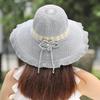 Cotton and Linen Foldable Hat for Women Summer Sun Shading and Sun Protection Hat Women's Large Eave Beach Cooling Hat Basin Hat