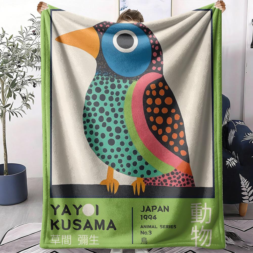 Y-Yayoi K-Kusama Throw Soft Flannel Throw Summer AC Blanket Lightweight Cool Nap Blanket for Sofa Bed Couch Travel