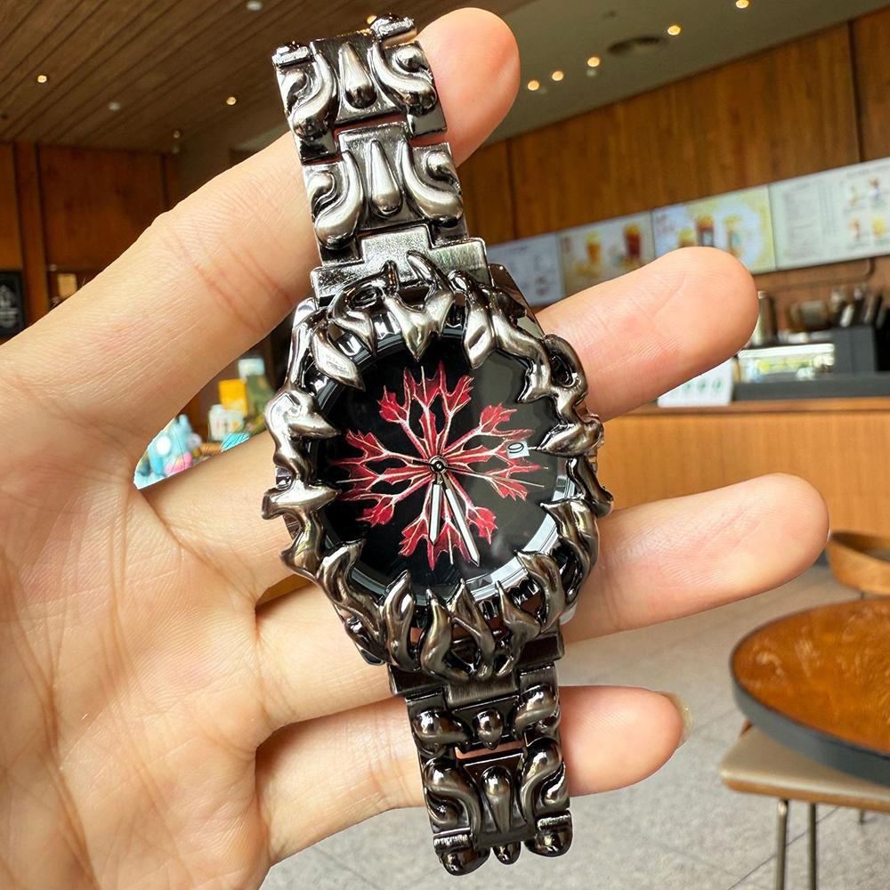 Hot Sell Black Scale Dial Quartz Watch Men's Antique Alabaster Y2K Demon Claw Luminous Medieval Unique AAA Creative Men Watch