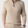 Men's Thick Knit Half-Collar Cardigan Sweater - 2023 Autumn/Winter