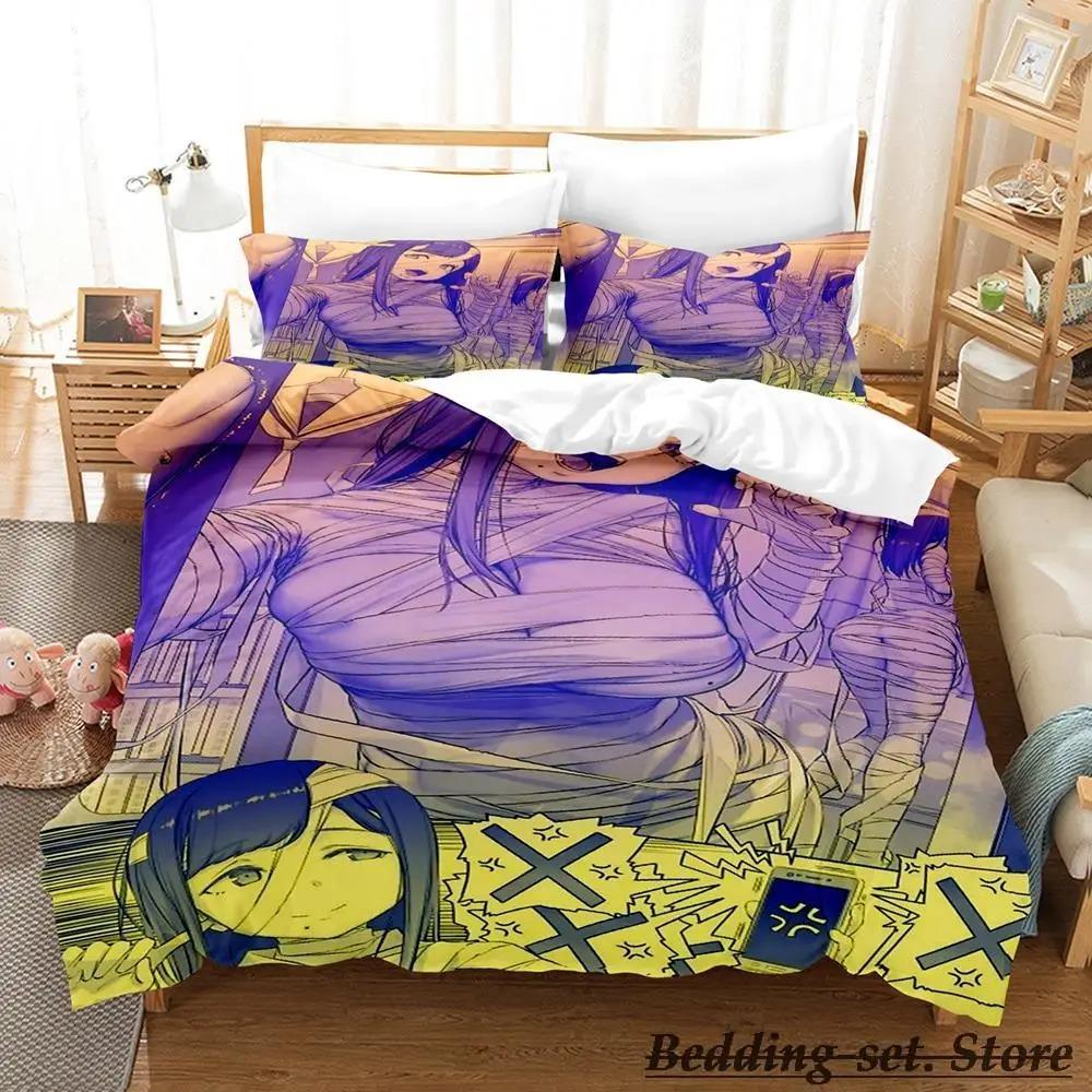 Комплект постельного белья Mummy Girls Anime Single Twin Full Queen King Size Bed Set Adult Kid Bedroom Duvetcover Sets Anime Parure de lit Bed