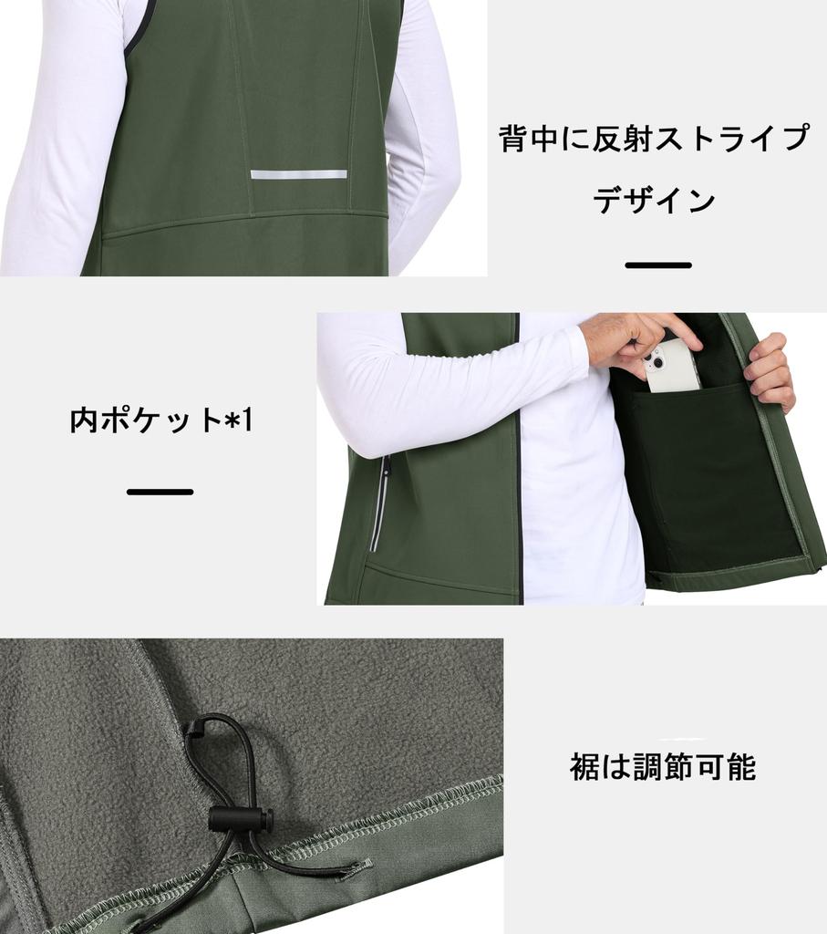 MoFiz Golf Уличный гольф Без рукавов Теплый и Идеальный для и Больших размеров Однотонный Военно-зеленый 3XL Мужской Жилет, Одежда, Куртка, На флисовой подкладке, Ветрозащитный,