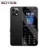 Soyes A6 HD Звонок 2G Мини Мобильный Телефон 2.4 дюйма MTK Четыре SIM-карты Громкий динамик Светодиодный фонарик FM-радио 1200 мАч Тонкий Студенческий Мобильный Телефон