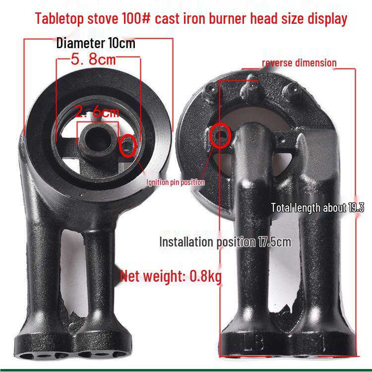 Набор чугунных головок горелок, рассекателей пламени и крышек для газовой плиты