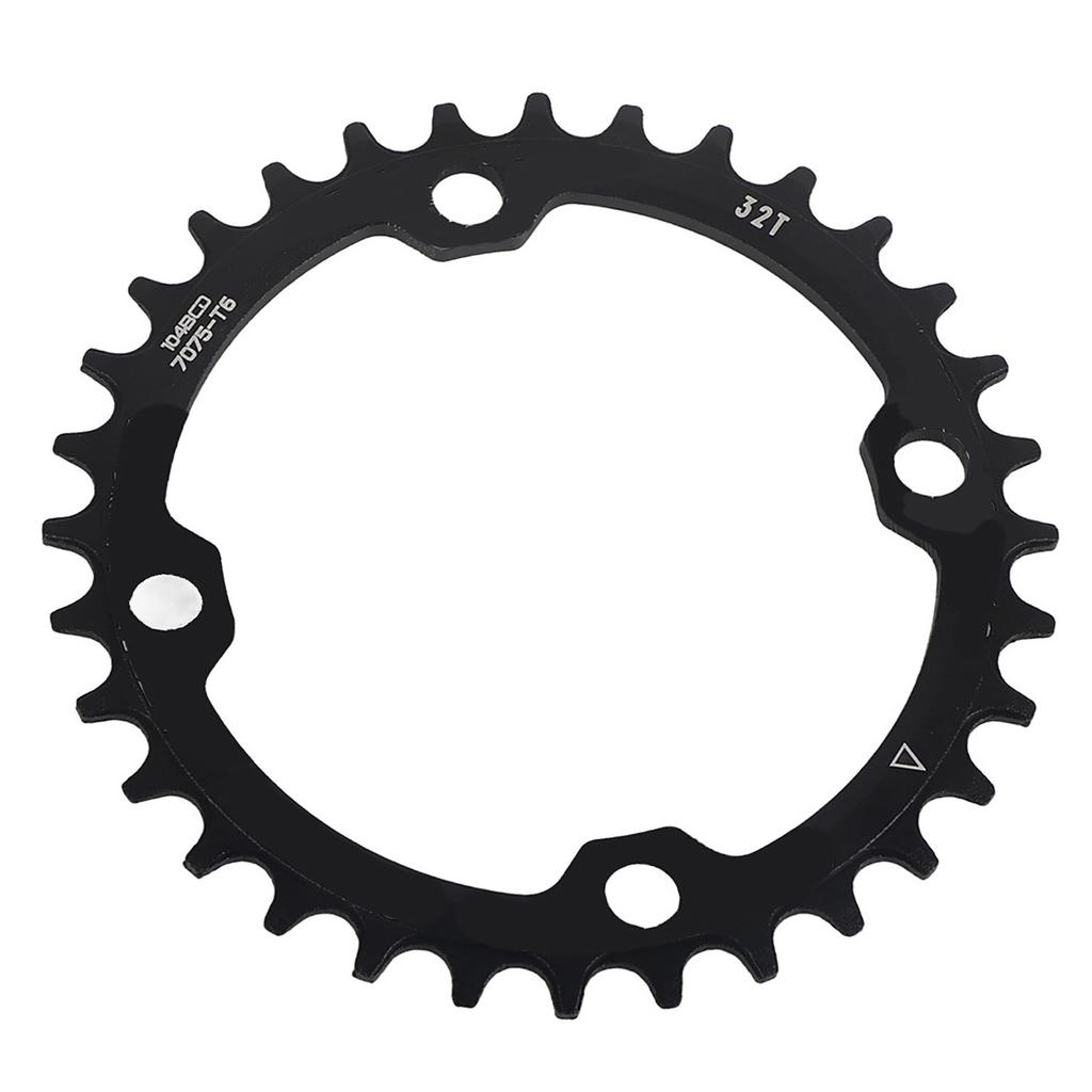 32Celsius34Celsius36Celsius38T BCD 104 Mountain Bike Steel Single Crank Chain   Repair Parts (Black 32T)