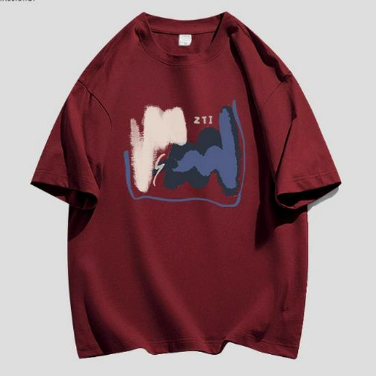 Женская футболка с коротким рукавом из хлопка свободного кроя в стиле ретро-шик Гонконг