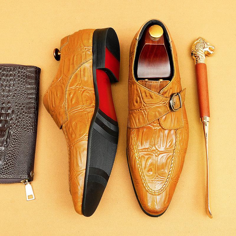 [During The Event] Buckle Munch Leather Shoes Men'S Genuine Leather Formal Men'S Shoes Trendy Men'S Business Leather Shoes