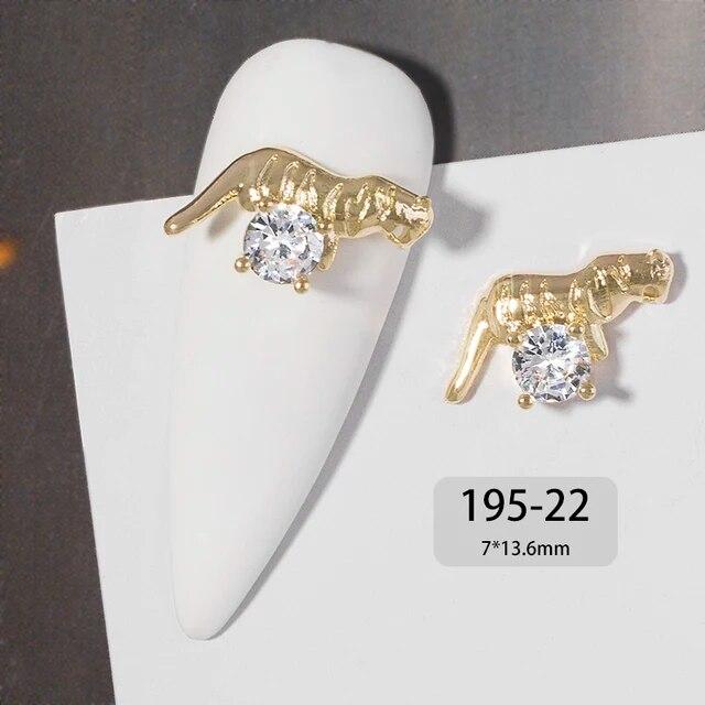 Chinese New Year 3D Nail Art Accessories Jewelry Decorations DIY Tiger Lucky Money Bag Crystal Red Gemstone Rhinestone Beads