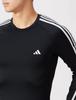 Adidas Футболка мужская с длинным рукавом Techfit 3 Stripes Training DB108 Черный S (HD3532)