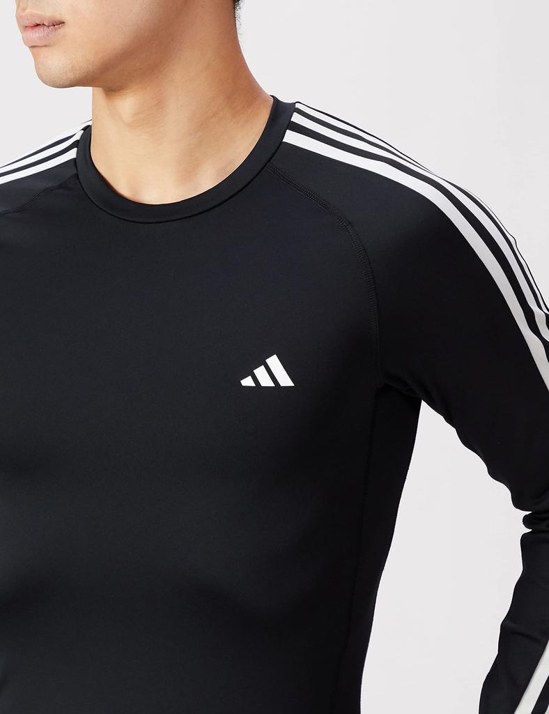 Adidas Футболка мужская с длинным рукавом Techfit 3 Stripes Training DB108 Черный S (HD3532)