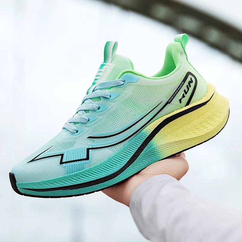 Summer Mens Sports Shoes Racing Trend Comfortable Training Shoes Marathon Anti Slip And Wear-Resistant Running Shoes