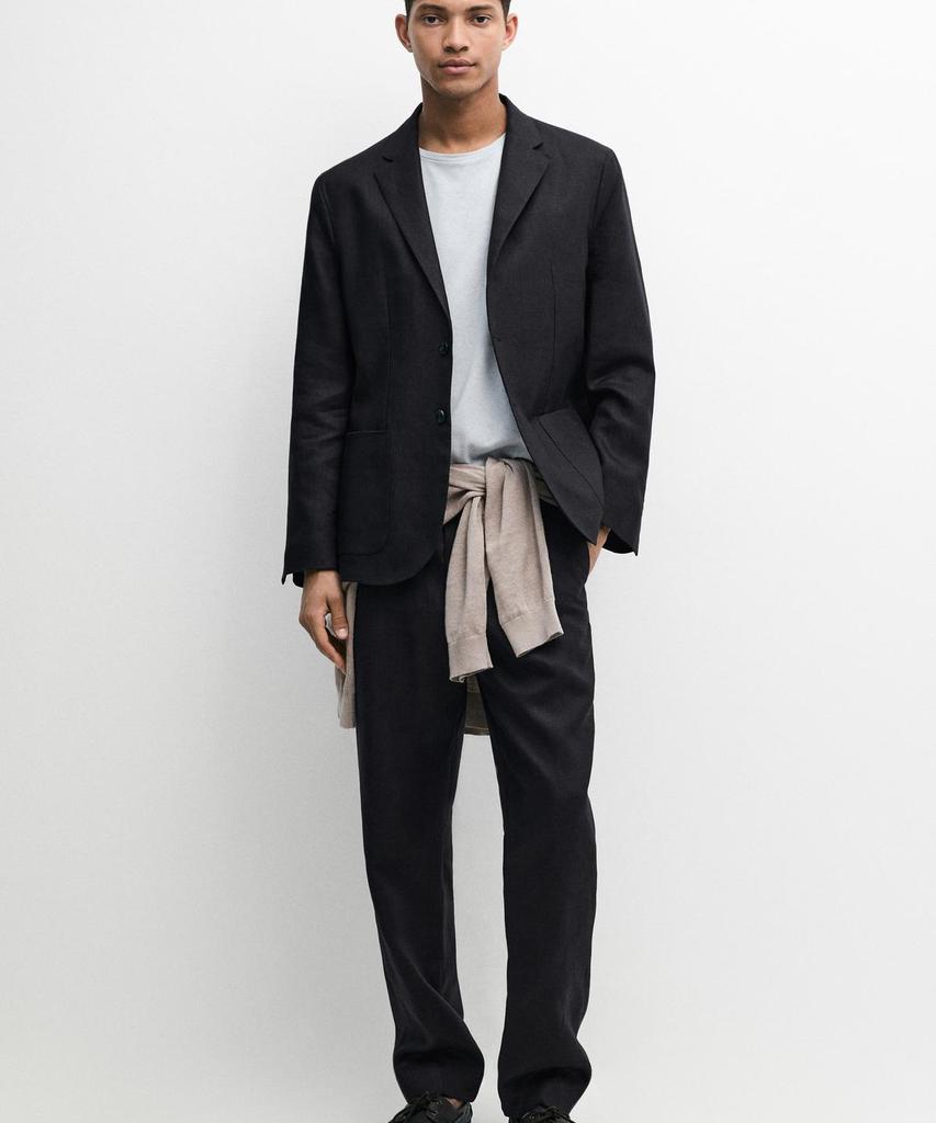 Massimo Dutti Linen Suit Blazer