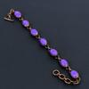 Charoite Gemstone Copper Electroformed Jewelry Handmade Amazing Bracelet For Women