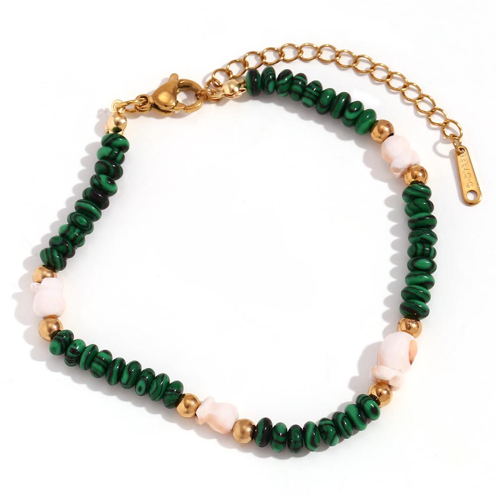 Уникальный и нишевый браслет ручной работы из нержавеющей стали в богемном стиле ручной работы из натурального камня из бисера для женщин