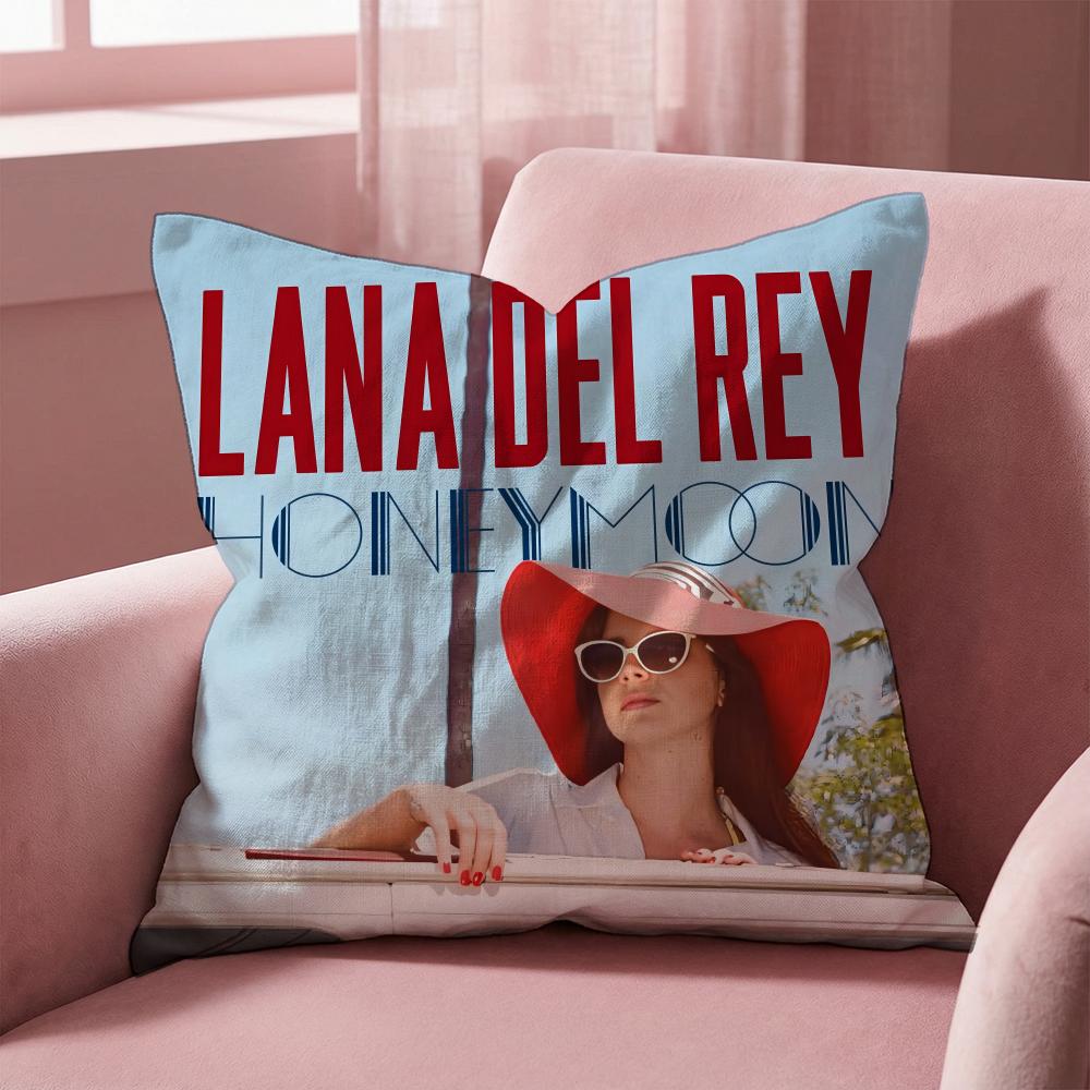 Чехол для подушки Singer L-Lana Del Rey, многоцелевой, для дома и автомобиля - Двусторонний, мягкий и прочный, для повседневного использования