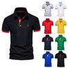 Summer Short Sleeve T-shirt Men's Embroidered Shirt Shirt Work Clothes Half Sleeve Fawn